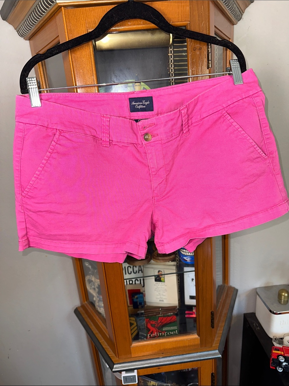 American Eagle Outfitters Hot Pink Cotton Jean Shorts